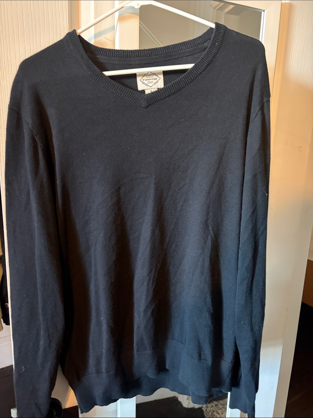 Classic Men's Black V-Neck Sweater